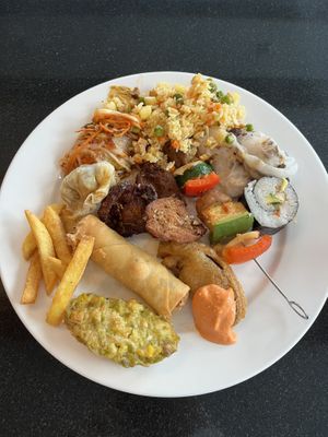 Buffet plate   at Vegan World Peace by Loving Hut in Reykjavik