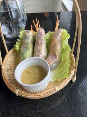Cold rolls   at Vegan World Peace by Loving Hut in Reykjavik