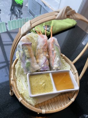 Summer Rolls  at Vegan World Peace by Loving Hut in Reykjavik
