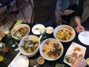 Recommend to order a few different dishes and share if you are a group.  at Vegan World Peace by Loving Hut in Reykjavik
