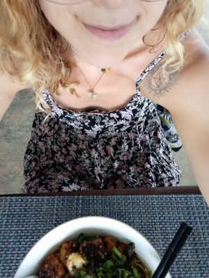 Happy vegan  at Mikado Sushi Ramen - Hotel El Sol Morrillo in Morrillo