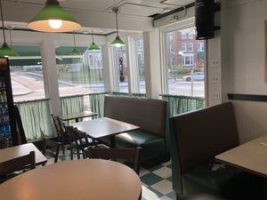 Inside seating  at Constantly Pizza in Concord