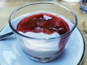 Cheesecake at Dulcamara in Ozzano Dell-emilia