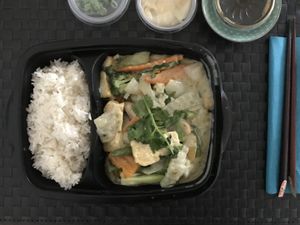 Spicy Thai green curry at Saigon Food & Trend in Hannover