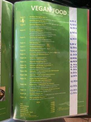 Vegan Menu   at Saigon Food & Trend in Hannover