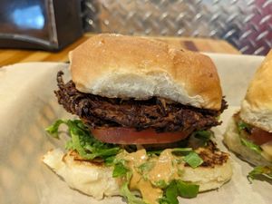Bird's nest burger at Gora's Grill in Ypsilanti