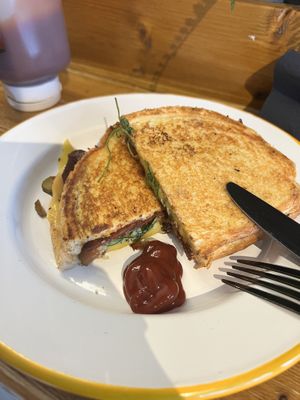 Vegan jo no pastrami  at Holy Cheesus in Newport