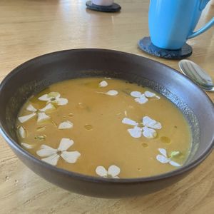 Lekkere pompoensoep  at De Groene Gevel in Woerdense Verlaat