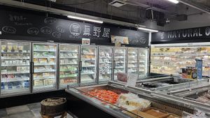 vegan products section at Manoya in Sendai