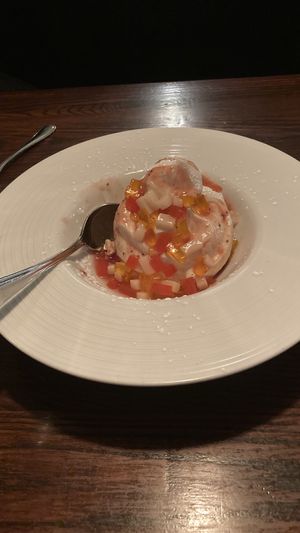 Magical vegan meringue dessert. Delish  at Moonshine 152 in Boston