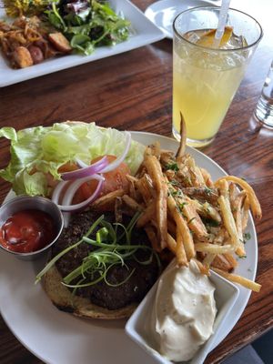 mushroom tofu burger  at Moonshine 152 in Boston
