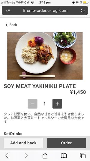 1/3 vegan options  at Micasadeco & Cafe in Kyoto