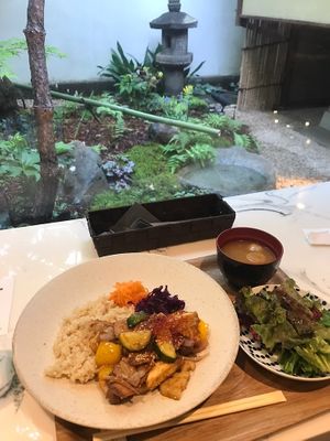 with miso soup as well  at Micasadeco & Cafe in Kyoto