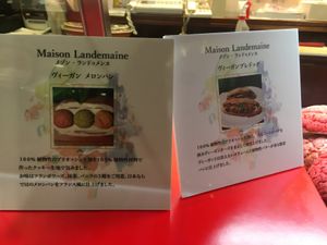 A Japanese description of their vegan items at Maison Landemaine in Tokyo