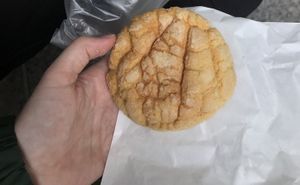 Vegan vanilla melon pan  at Maison Landemaine in Tokyo