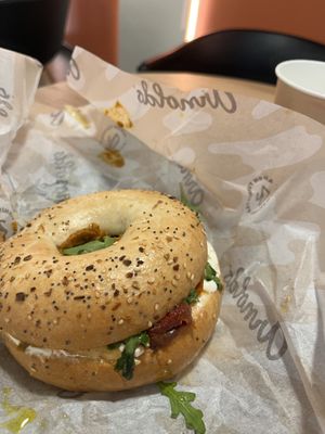 Veggie bagel  at Arnolds in Helsinki