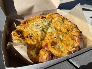 Mashed potato apizza  ... yummy  at Three Girls Vegan Creamery - Downtown in Guilford