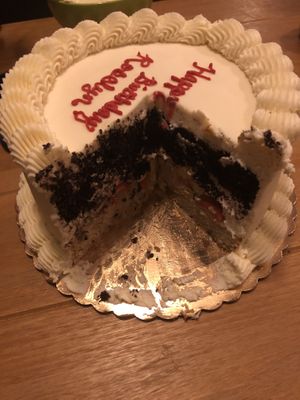 Bungalow cake cross-section  at Three Girls Vegan Creamery - Downtown in Guilford