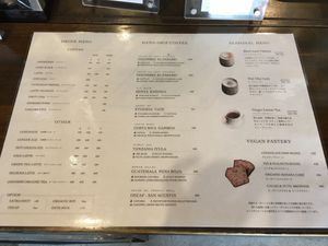 The menu at Woodberry Coffee - Setagaya in Tokyo