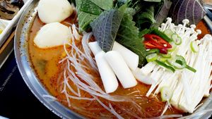 Gamjatang - close-up at Zero Vegan in Seoul