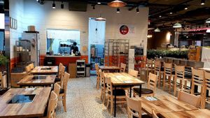 Interior of location - seating area at Zero Vegan in Seoul