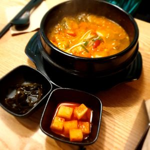 hangover soup at Zero Vegan in Seoul
