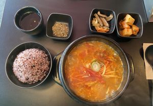Hangover soup.   So yum    at Zero Vegan in Seoul