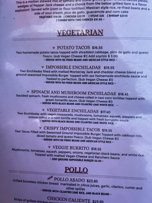 Look at these awesome options   at Maracas Mexican Cantina & Grill in Palm Springs