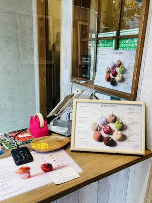 Pay here  at Candy Apple in Tokyo