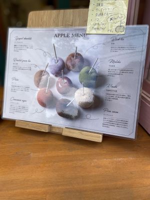 Menu at Candy Apple - Harajuku in Tokyo