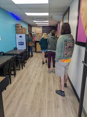 Interior of bakery at The Donut GroVe in Orono