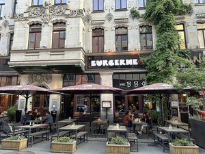 outside  at Burgerheart in Leipzig