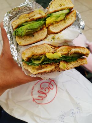 One of my takeaway sandwiches at Cafe Moca in Brooklyn