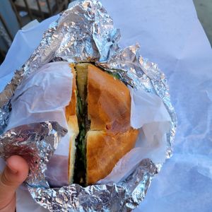 Figgy bacon on plain bagel = best sandwich I've had in nyc at Cafe Moca in Brooklyn