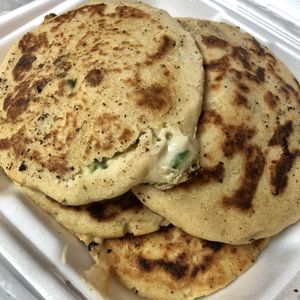 Pupusas at Mamicon's Vegan Mexican Restaurant in Northridge