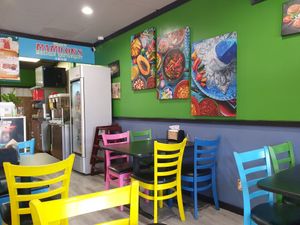 nice decor at Mamicon's Vegan Mexican Restaurant in Northridge