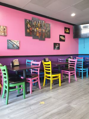 colorful at Mamicon's Vegan Mexican Restaurant in Northridge