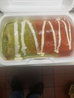 Vegan Asada Burrito at Mamicon's Vegan Mexican Restaurant in Northridge