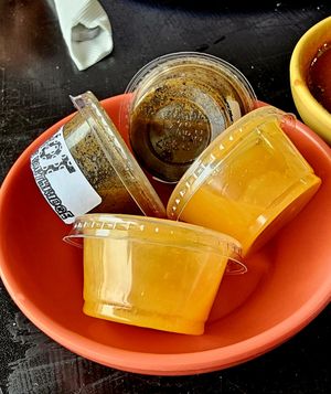 ask for hot sauce at Mamicon's Vegan Mexican Restaurant in Northridge