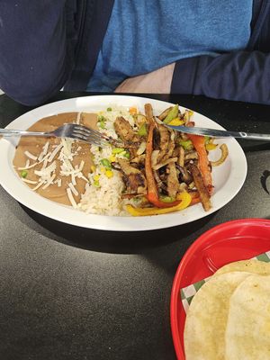 Fajita Plate at Mamicon's Vegan Mexican Restaurant in Northridge