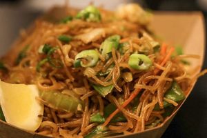 Vegan pancit at Slide Thru #FAM in Norfolk
