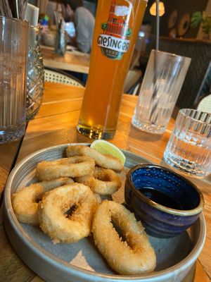 Mushroom calamari  at Ahimsa in Munich