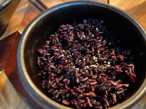 Black rice  at Ahimsa in Munich
