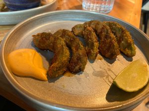 Fried avocado  at Ahimsa in Munich