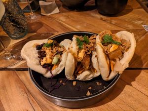 Bao Trio with vegan "Pork Belly" at Ahimsa in Munich