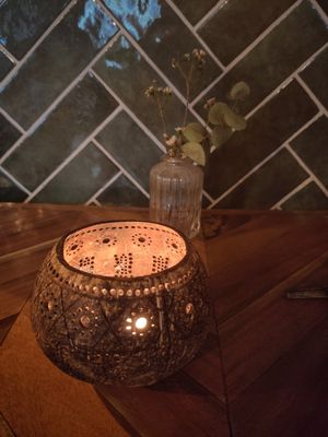 Nice tea lights at Ahimsa in Munich