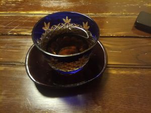 Post meal spiced tea at Sui Cafe in Tokyo