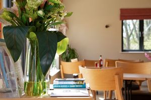 Comfortably indoor seating. at On The Brook in Bruton