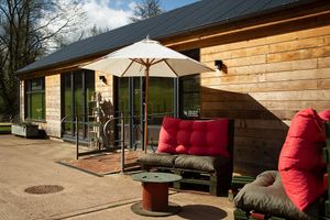 Outdoor seating perfect for relaxing. at On The Brook in Bruton