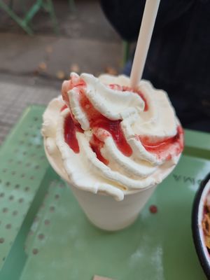 Strawberry frapu at Bioma in Buenos Aires